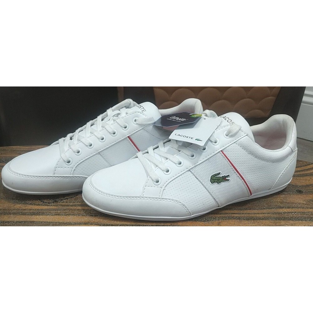 Men's Lacoste Nivolor 0721 1 P CMA Casual Leather Lifestyle Shoes White Size 8.5